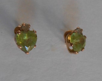 Vintage 10K Topaz Earrings
