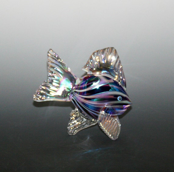 blown glass fish sculpture