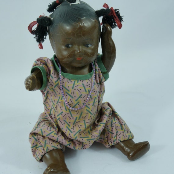 Items similar to Antique Old Vintage Black Americana Toy Composition ...