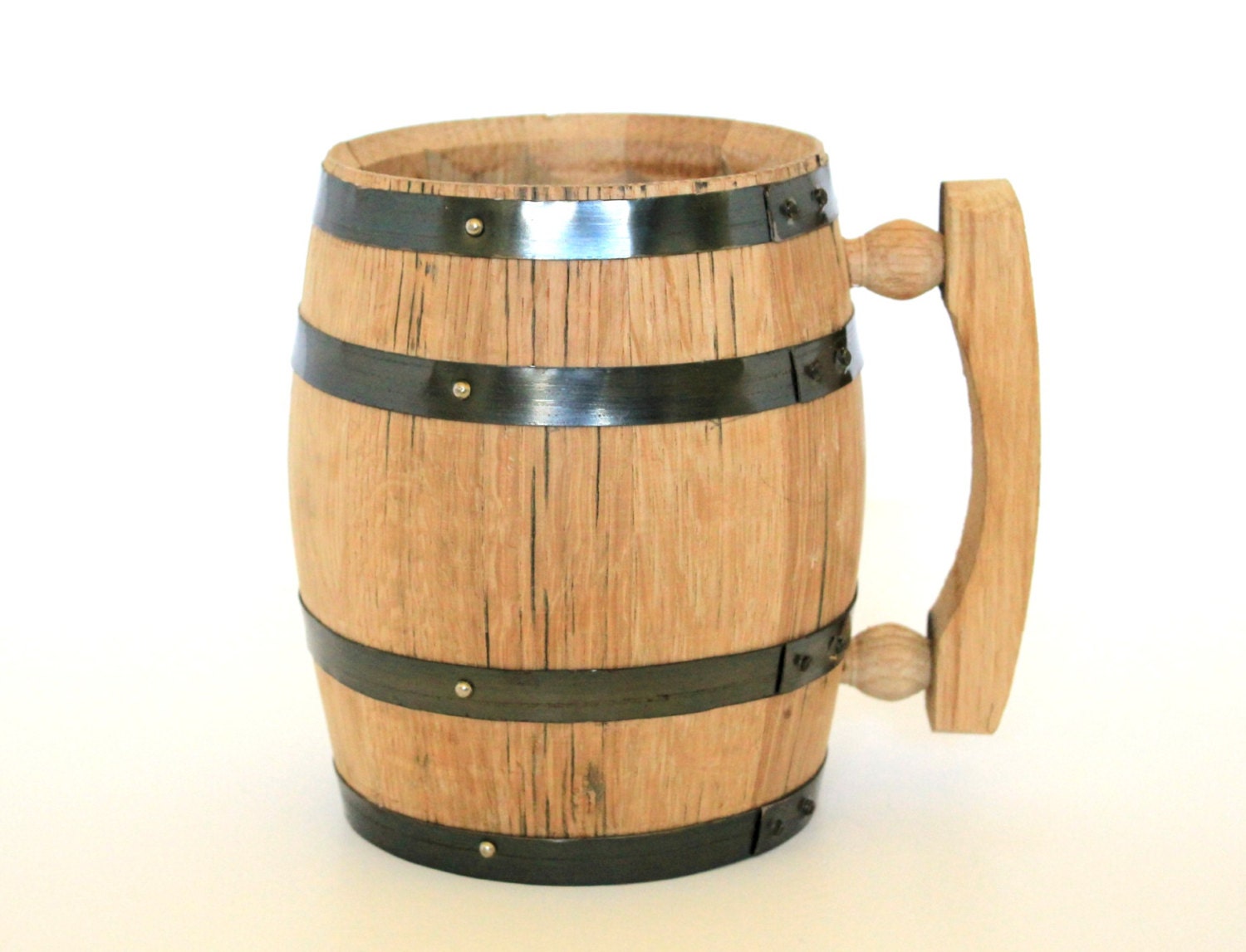 wooden barrel mugs