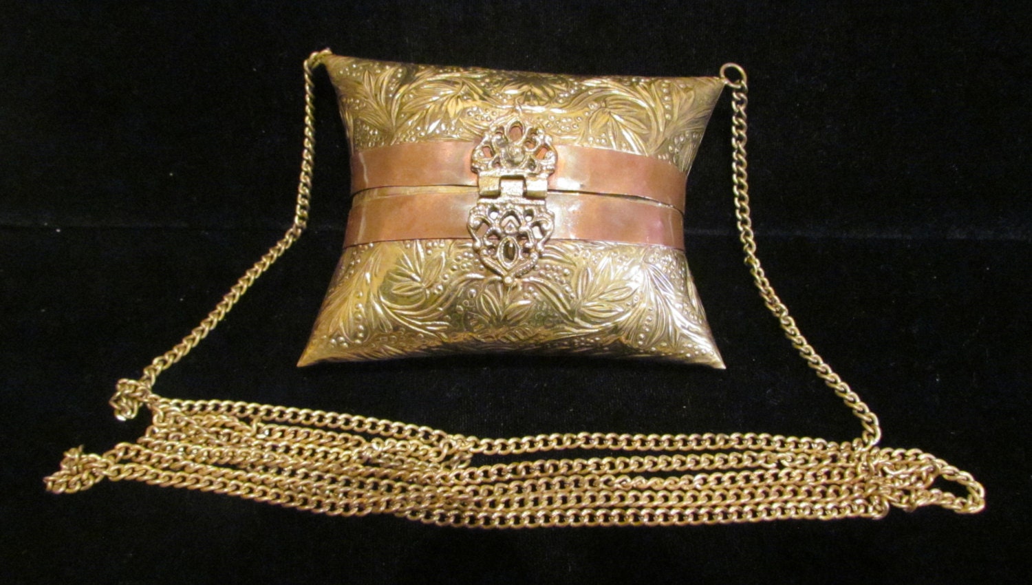 Vintage Purse Brass Purse Copper Purse 1930s by classiccollector