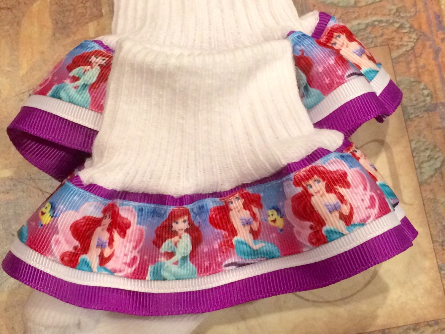 Little Mermaid Ariel ruffle girls socks you by AngelBaileyTutus