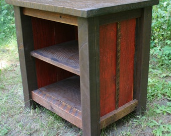 div rustic end tables