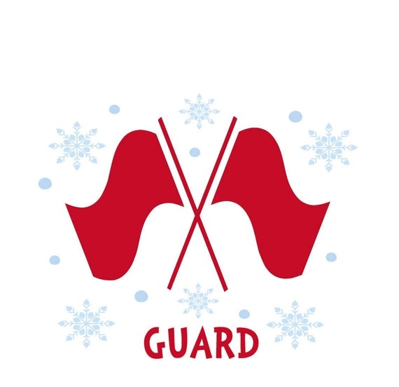 Items similar to Winter Guard FLAG Vinyl Wall Graphics Art