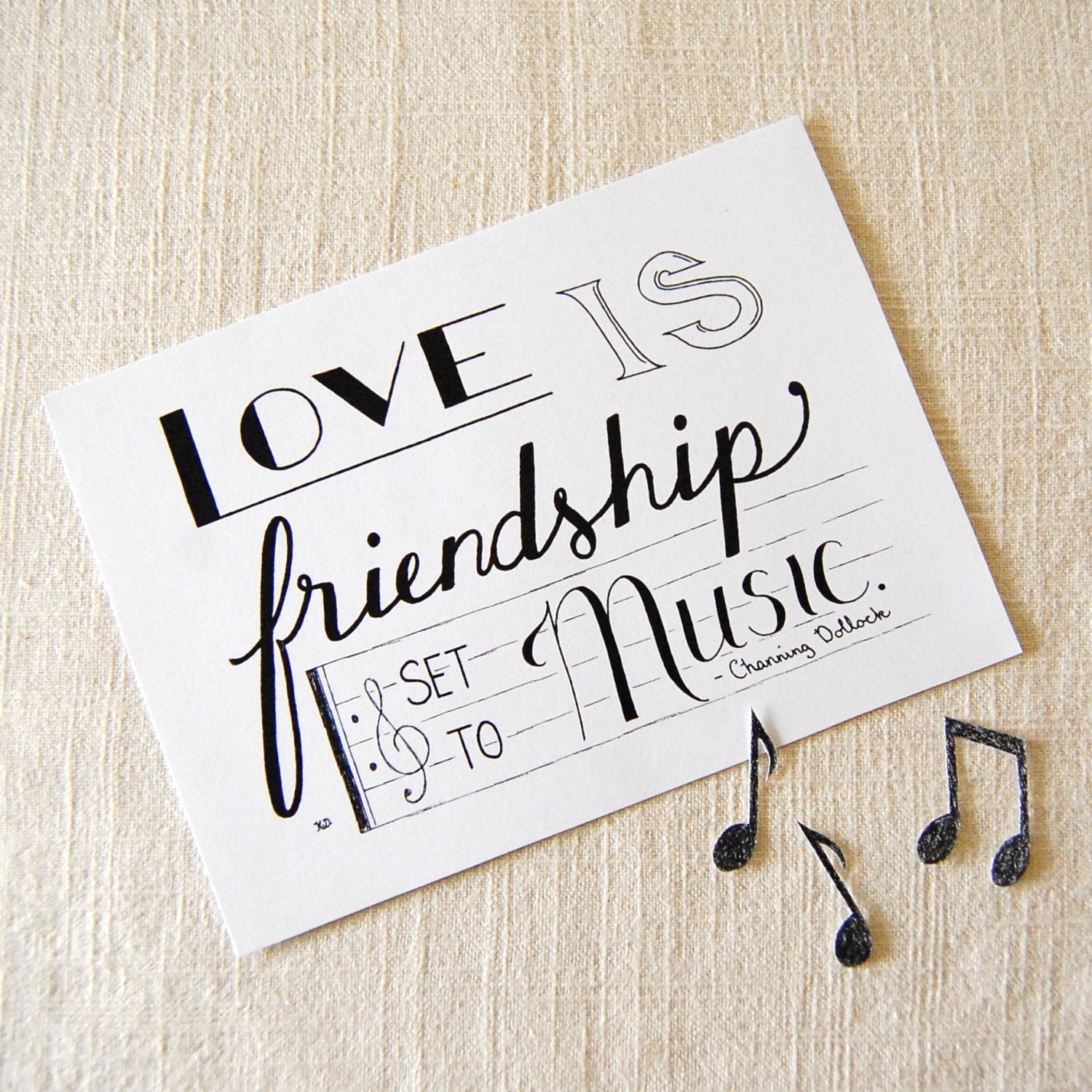 Love Quote Romantic Quote Friendship Quote Love by CornerChair