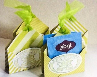 Handmade tea bag holders: tea Party Favors Paisley by Wcards