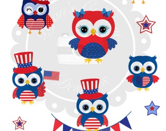 4th of july owl on Etsy, a global handmade and vintage ...