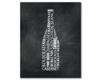 wine bottle typography wall art print wine names kitchen wall art wine cellar art - Dining Room Names wine bottle typography wall art print wine names kitchen wall art wine cellar art - Dining Room Names
