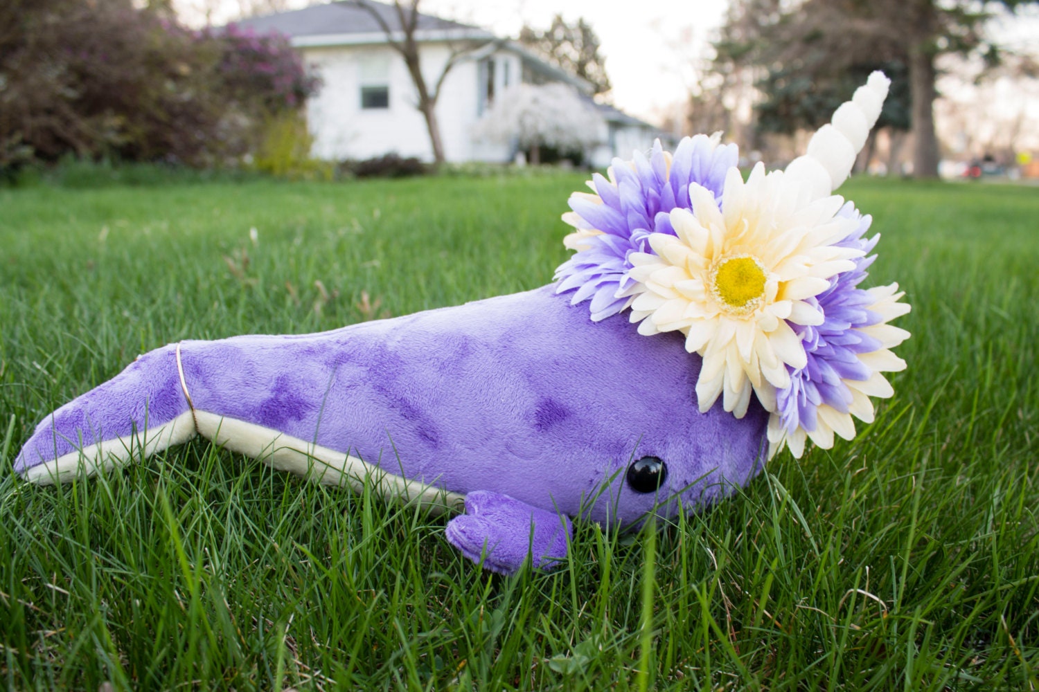 flowers with stuffed animals