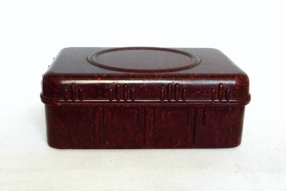 Vintage Medical Bakelite Box Old Dark Brown By Oldarticlesbg