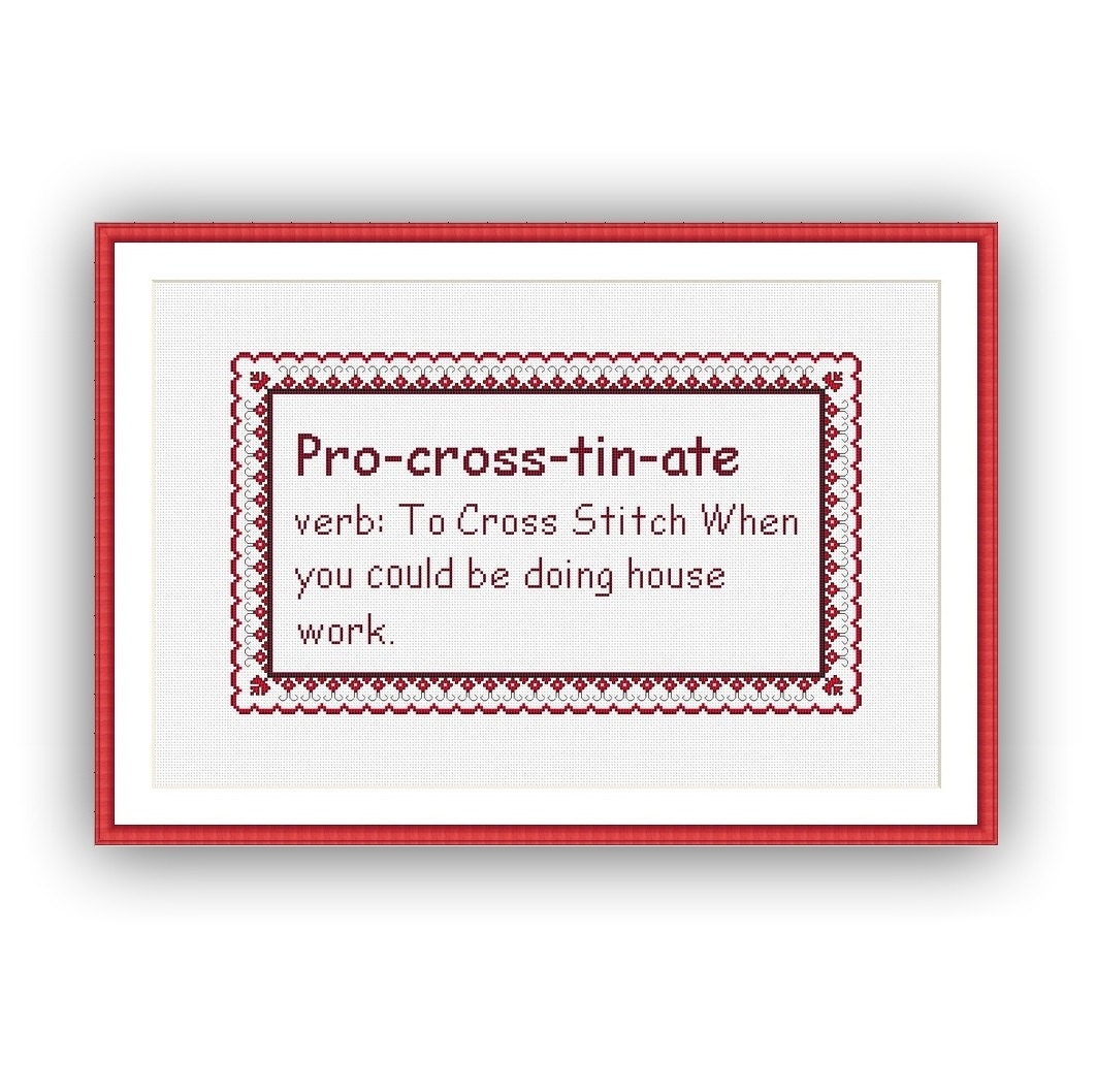 Funny Cross stitch pattern Quote Cross by CrossStitchForYou