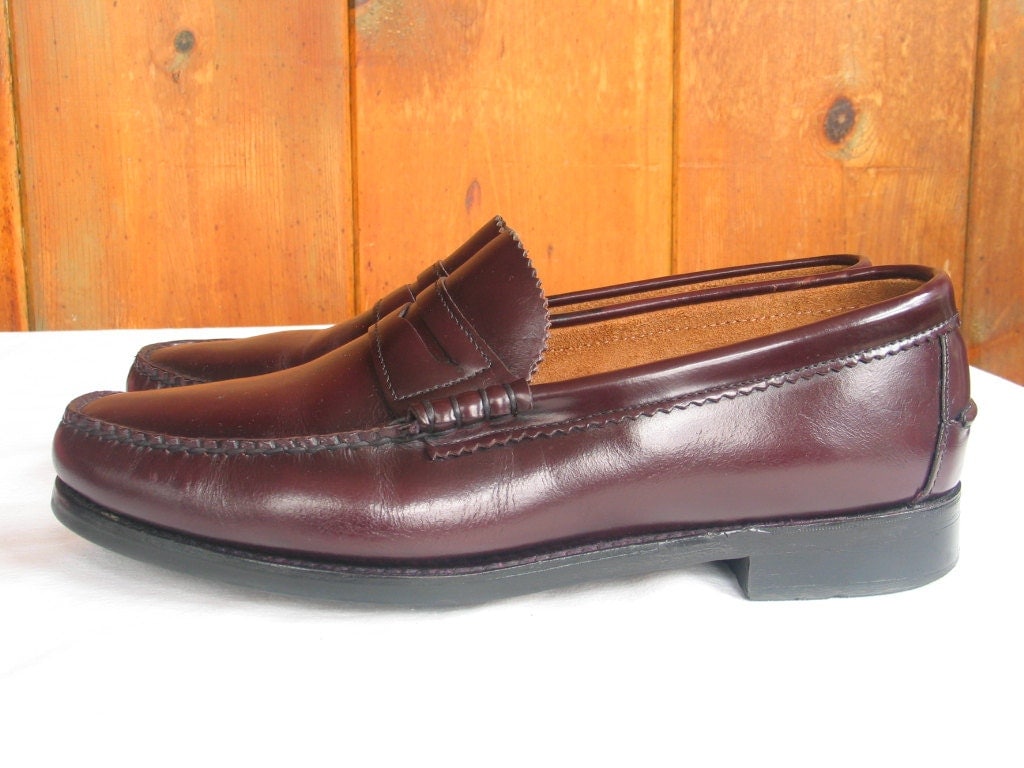 DEXTER MAROON LEATHER Penny Loafers Men's size 9.5 E