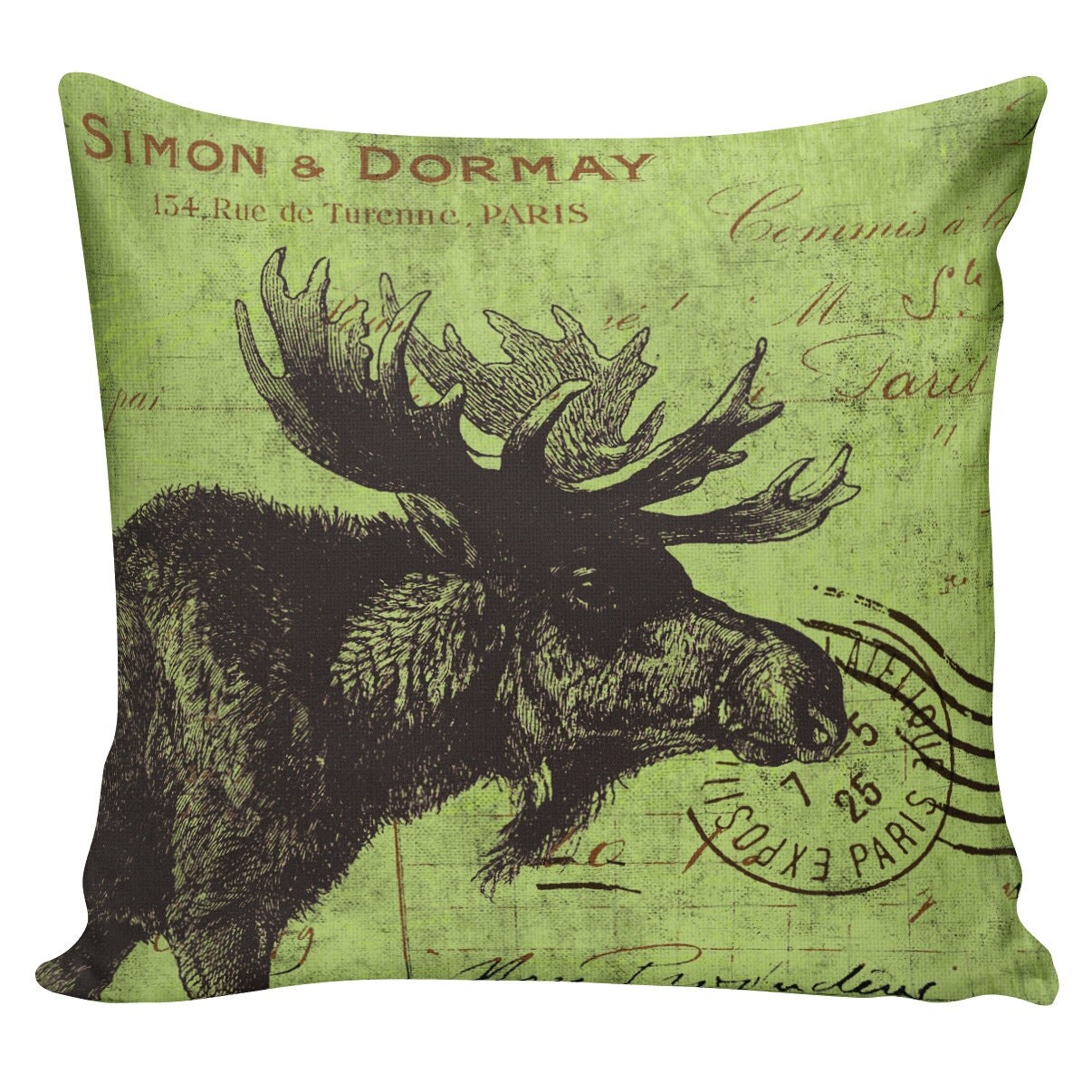Throw Pillow Cover Vintage French Pillow by ElliottHeathDesigns