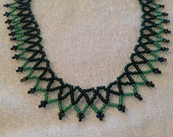 Vintage Native American Multi Colored Beaded Necklace