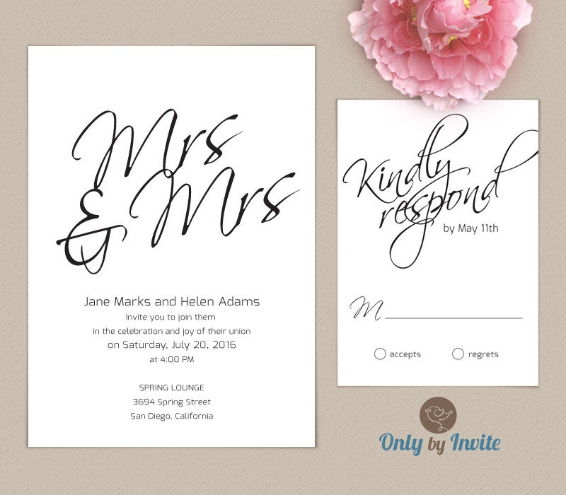 Lesbian Wedding Invites 8