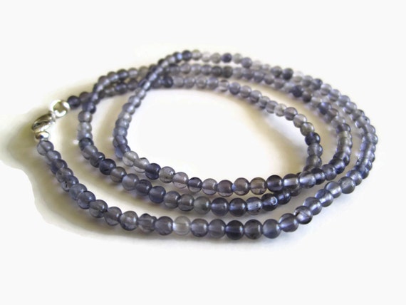 Dainty Iolite & Sterling Silver Necklace