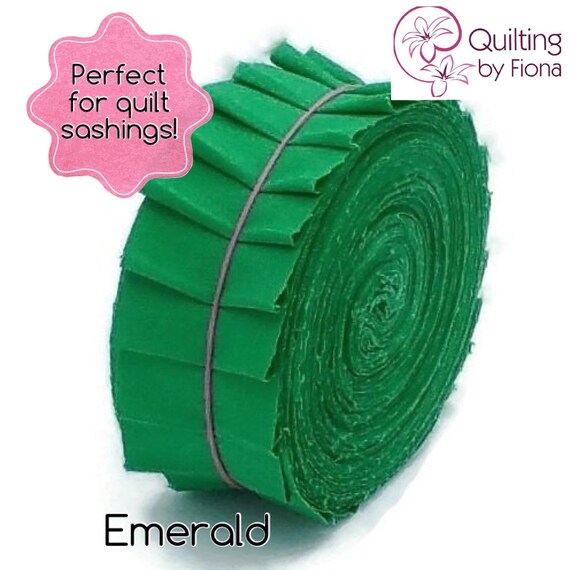 20 Emerald Green PreCut Honey Bun Fabric Strips 1.5 inch