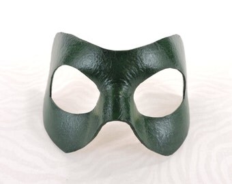 Green Arrow Superhero Mask - Leather Halloween Anime Cosplay Costume