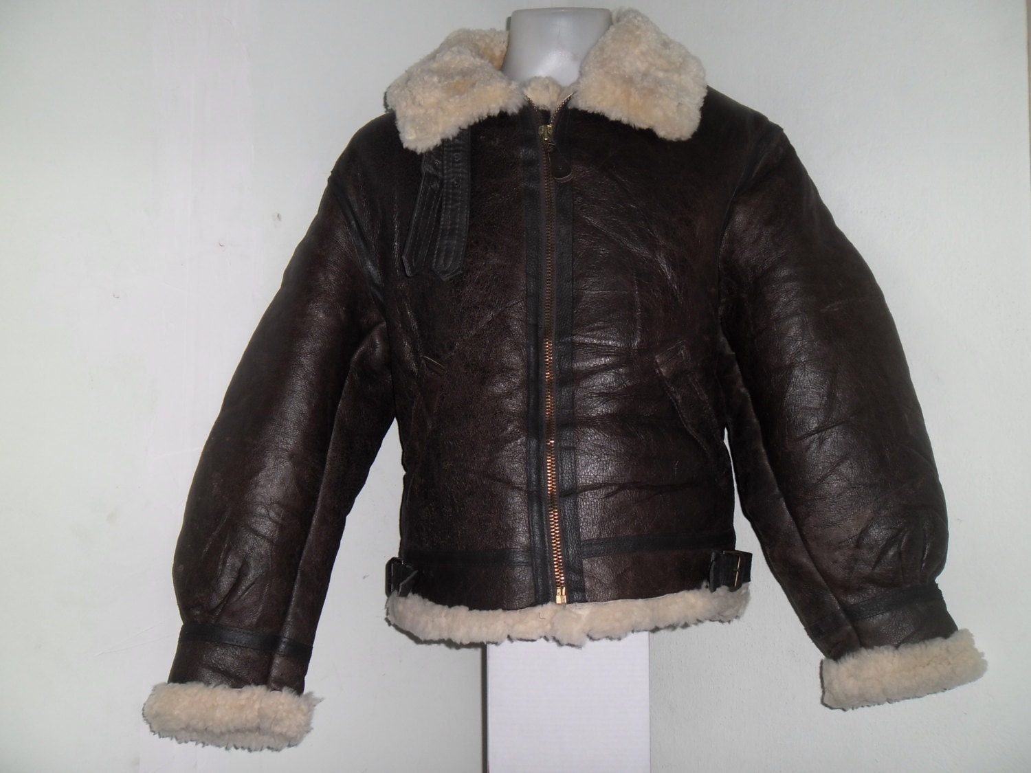 Vintage AVIREX B-3 Flying Jacket Sheepskin And By VINTAGESDUKE