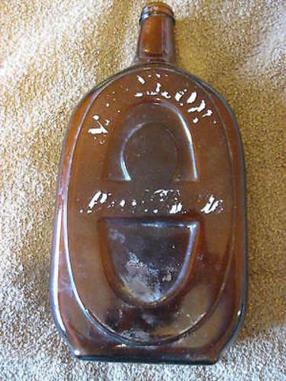 Vintage Liquor Brown Amber Bottle Mr Boston R174 942 c1935