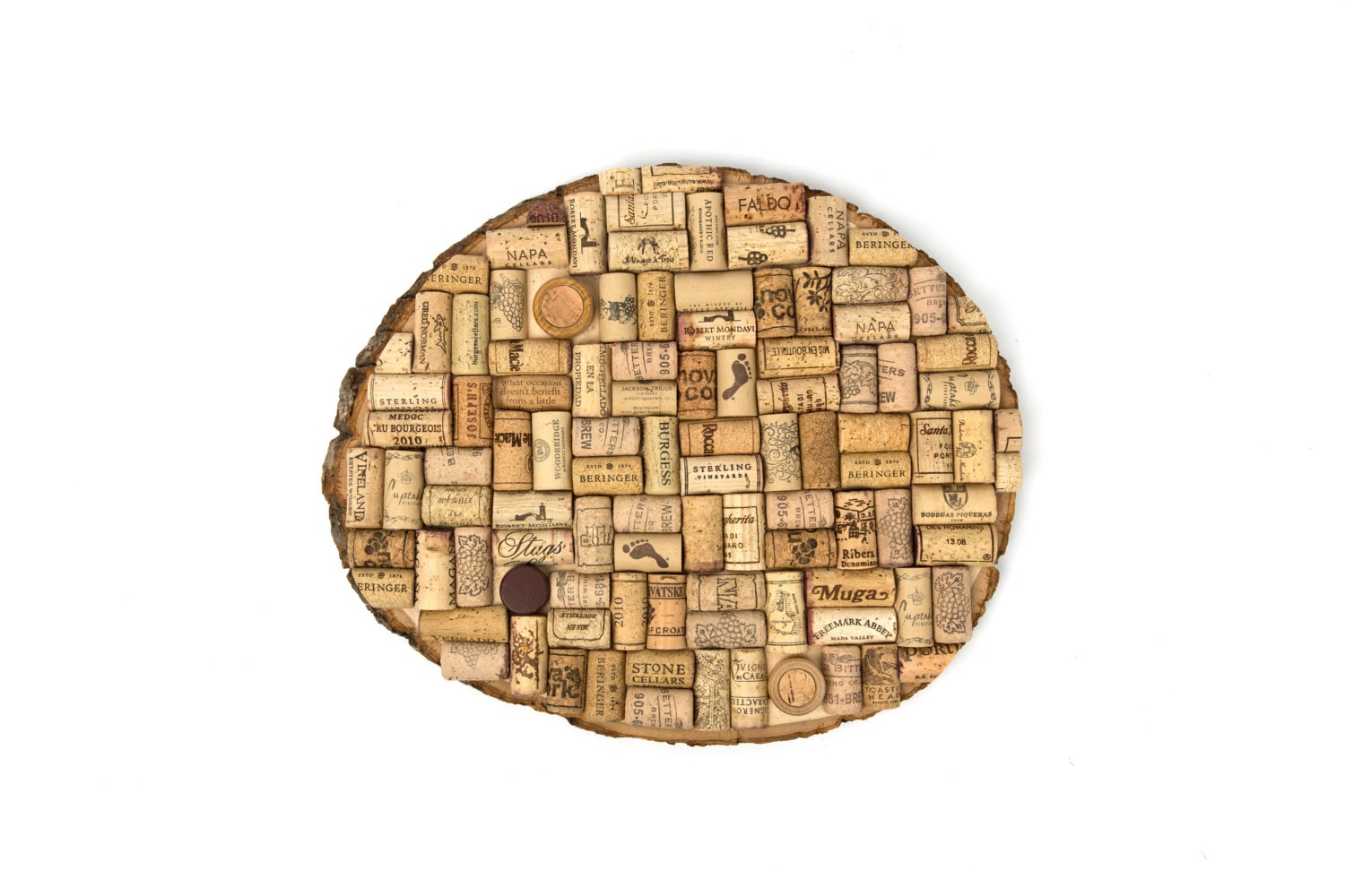 Round Natural Edge Cork Board large
