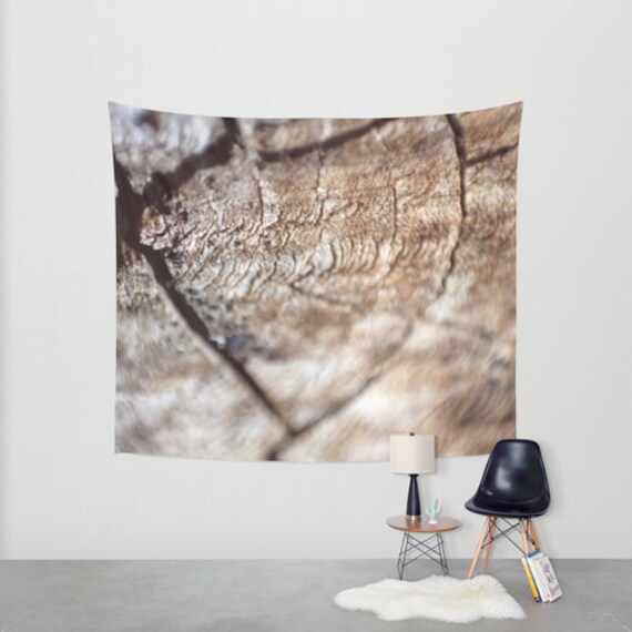 Items similar to Rustic Wood Look Hanging Tapestry Nature Wall