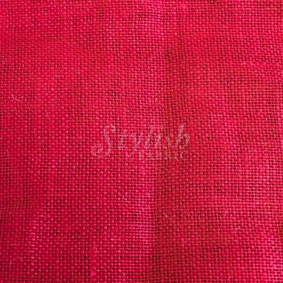 Red Burlap Fabric by the Yard 40 Wide 1 Yard by StylishFabric