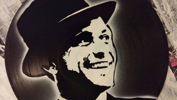 Frank Sinatra Painting On Vinyl Records By Wilcox By Wilcoxart