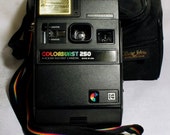 Vintage Kodak Colorburst 250 Instant Camera Bag & Rainbow Strap