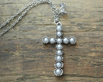 Mini Cross with Milagros Antique Style main image 1