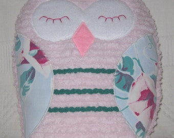 pink stuffed owl