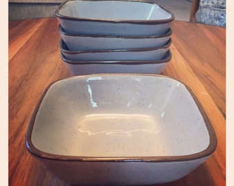 1940's Winfield Pottery Blue Bowls 420 California Pottery