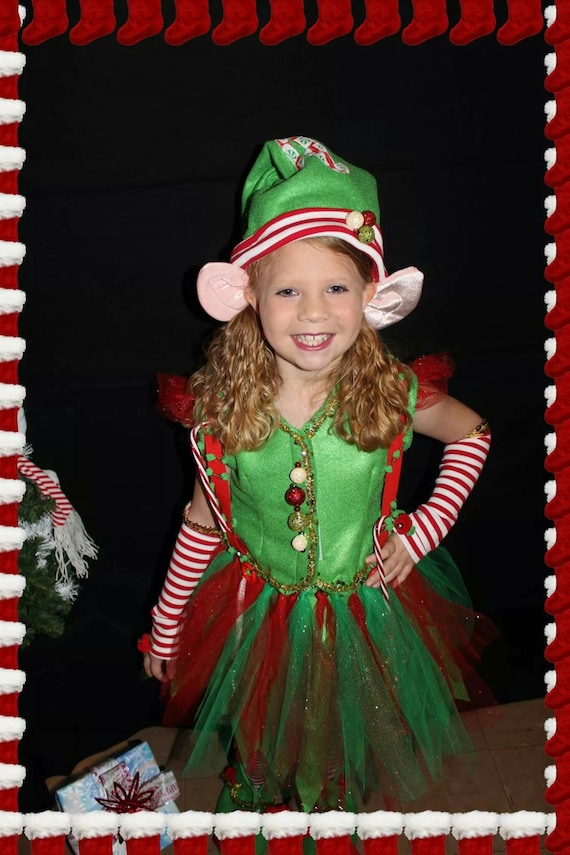 Christmas Elf Girls Elf Costume Santas Elf Santas Helper