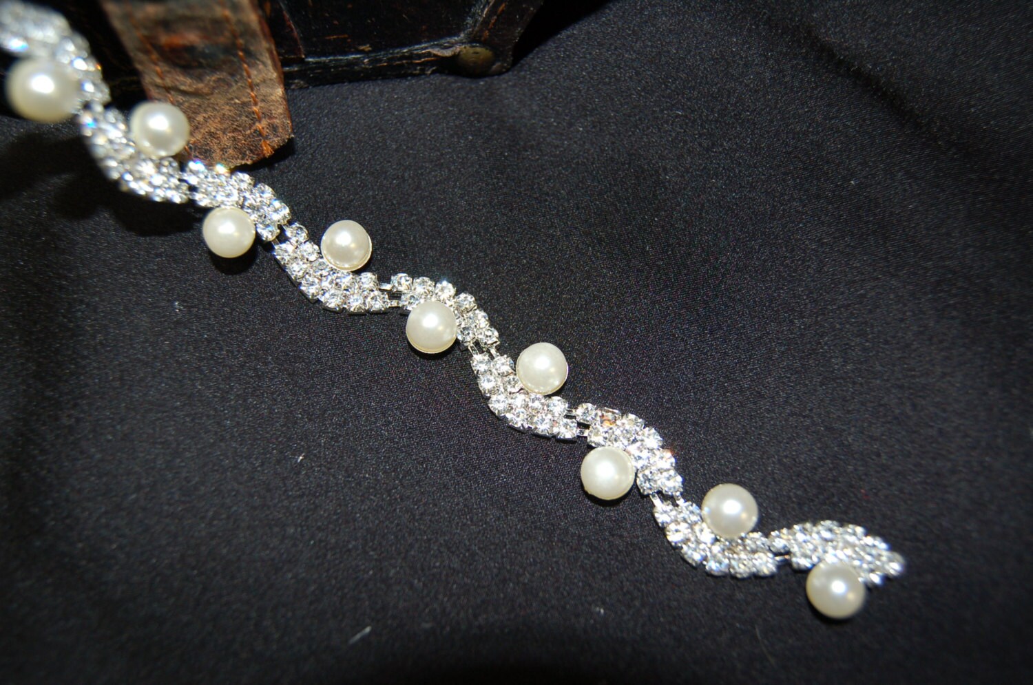 Rhinestone and Pearl Trim By The Yard by BarelyVisibleBikinis