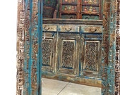 Vintage patina carved Mirror,  jaipur Mirror, Reclaimed Furniture, rustic antique indian