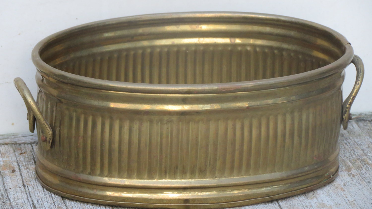 Hosley International Solid Brass Planter Made In India 6073