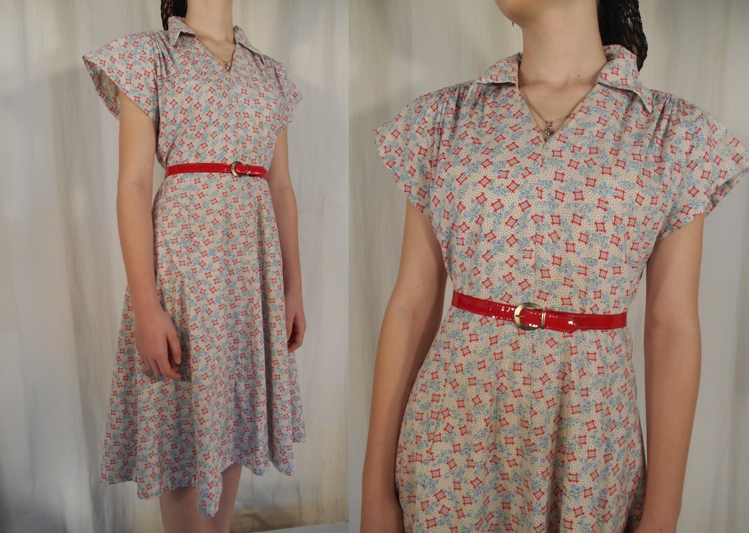 1930s Dress// Day Dress// Depression Era Dress// 1930s Dress