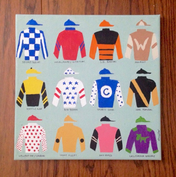 Kentucky Derby Jockey Silks by emilytrujilloart on Etsy