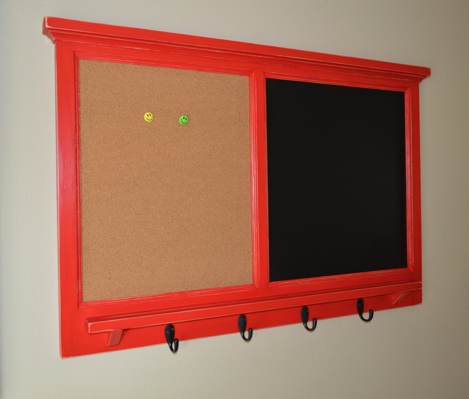 34 x 22.5 custom wall organizer cork & chalk board