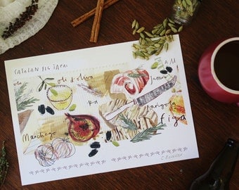Cataln Fig Tapas, Kitchen Print