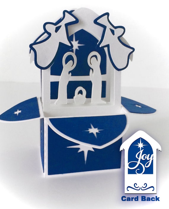 Nativity Card In A Box 3D SVG