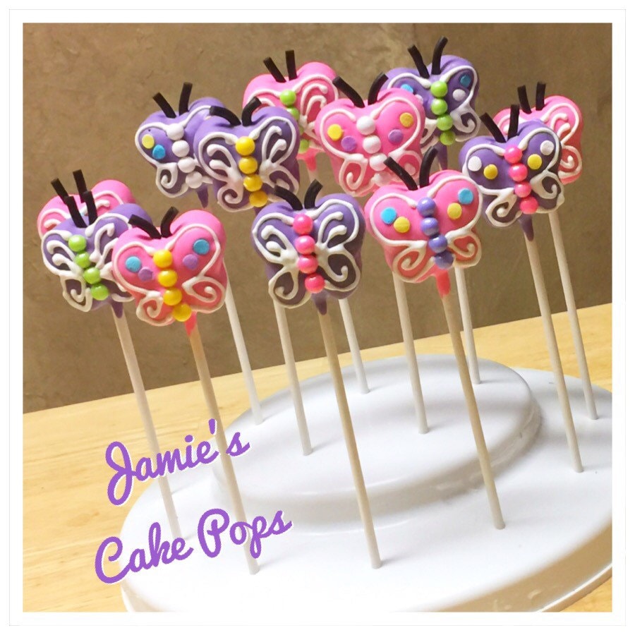 Butterfly cake pops by JamiesCakePops on Etsy