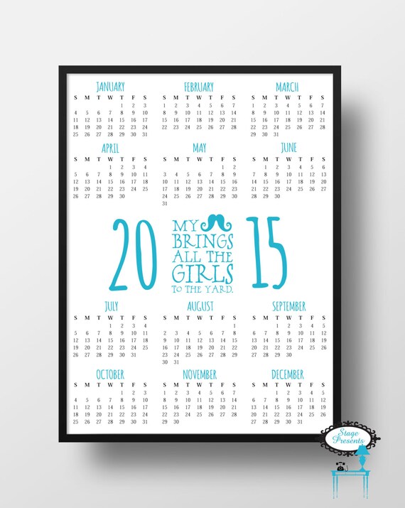Items Similar To 2015 Printable Calendar 11X14 Instant Download items-similar-to-2015-printable-calendar-11x14-instant-download
