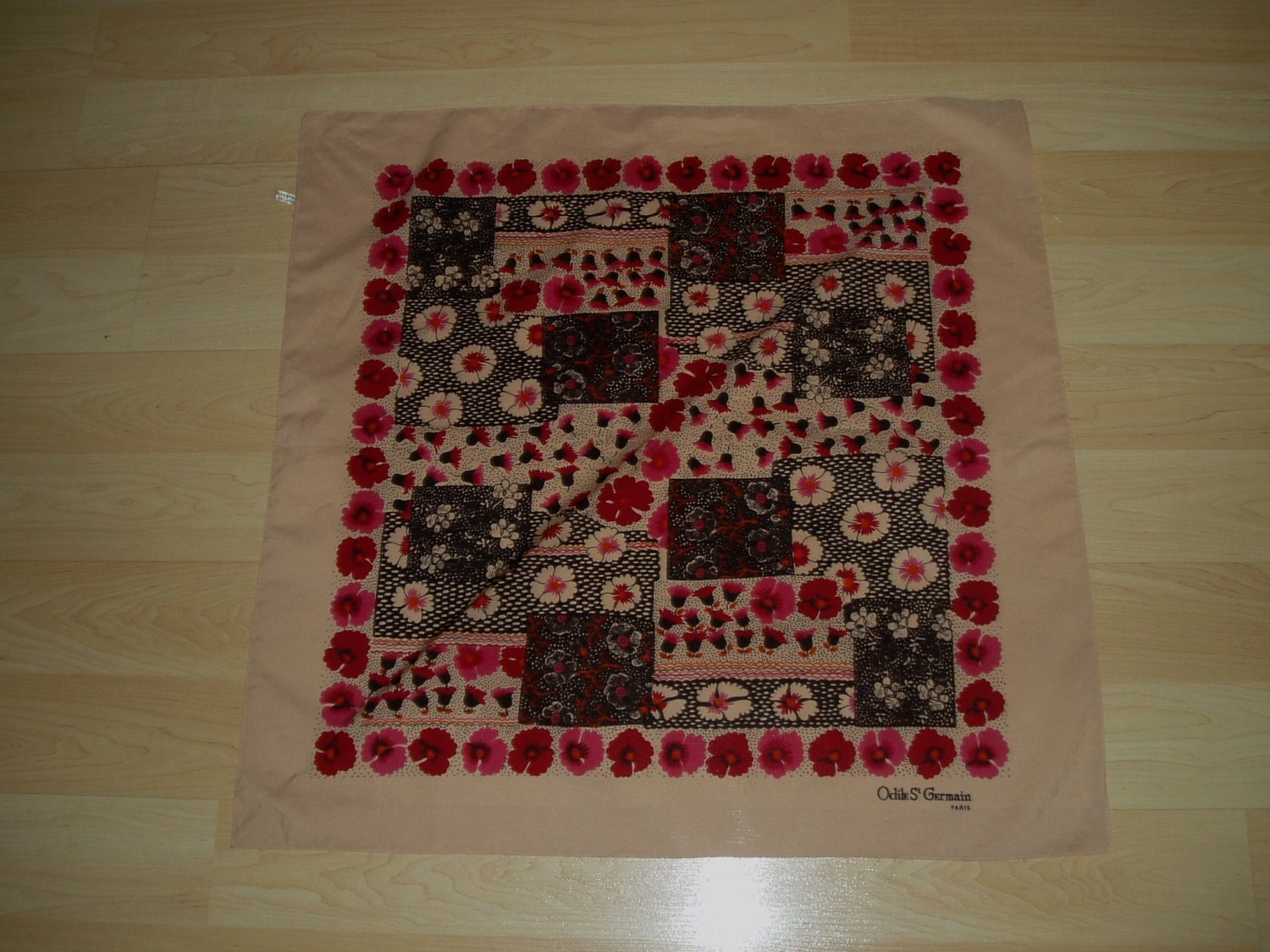 Vintage scarf vintage Odile St Germain Paris vintage