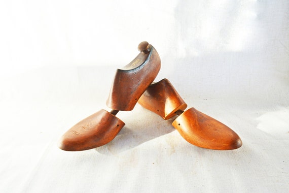 Vintage Wooden Shoe Molds, Shoe Fair Stores Manufacturer, Vintage Wood ...