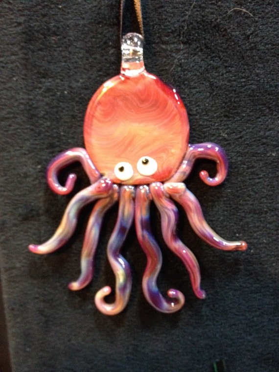 Glass Octopus ornament by KelsyDStudios on Etsy