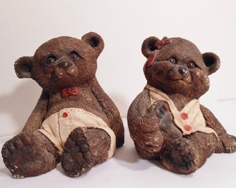 Bear Figurines STONE CRITTERS by United Designs