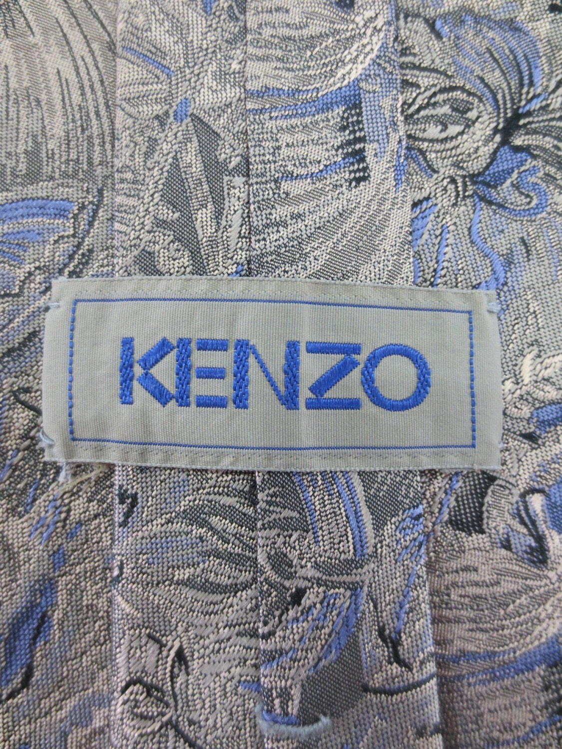 KENZO Abstract Pattern Silk Necktie G – Haute Juice