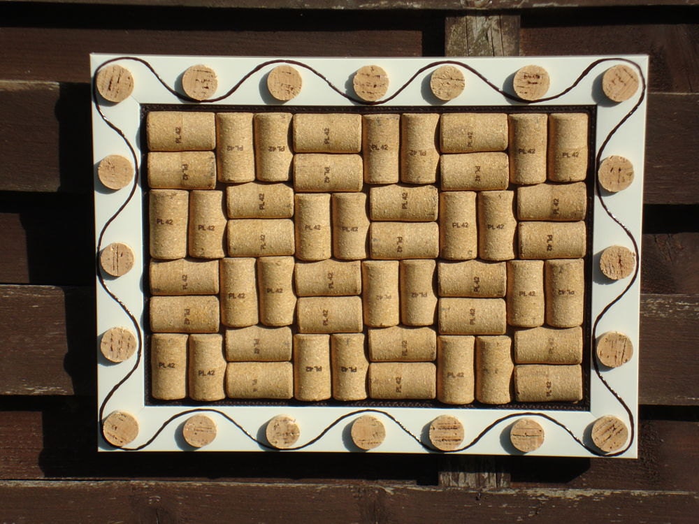 Wine cork notice board cork message board rustic note board