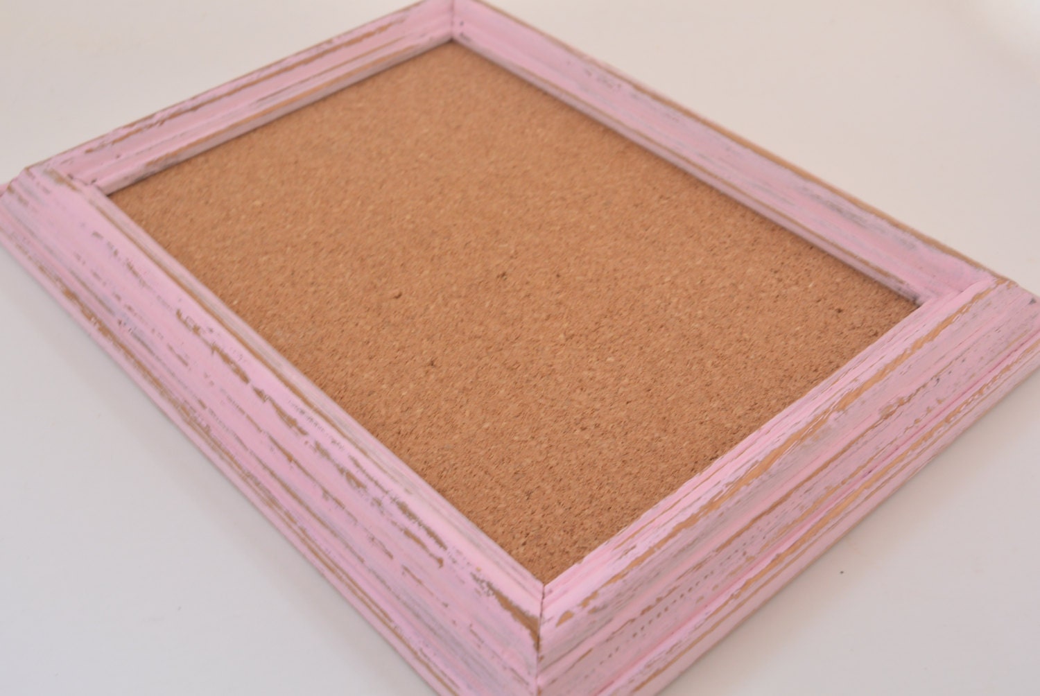 Light Pink Wooden Frame With Cork Board Corkboard Home Decor